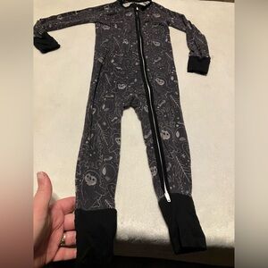 Sleepy Peanuts Bamboo Black and Gray One Piece Pajama